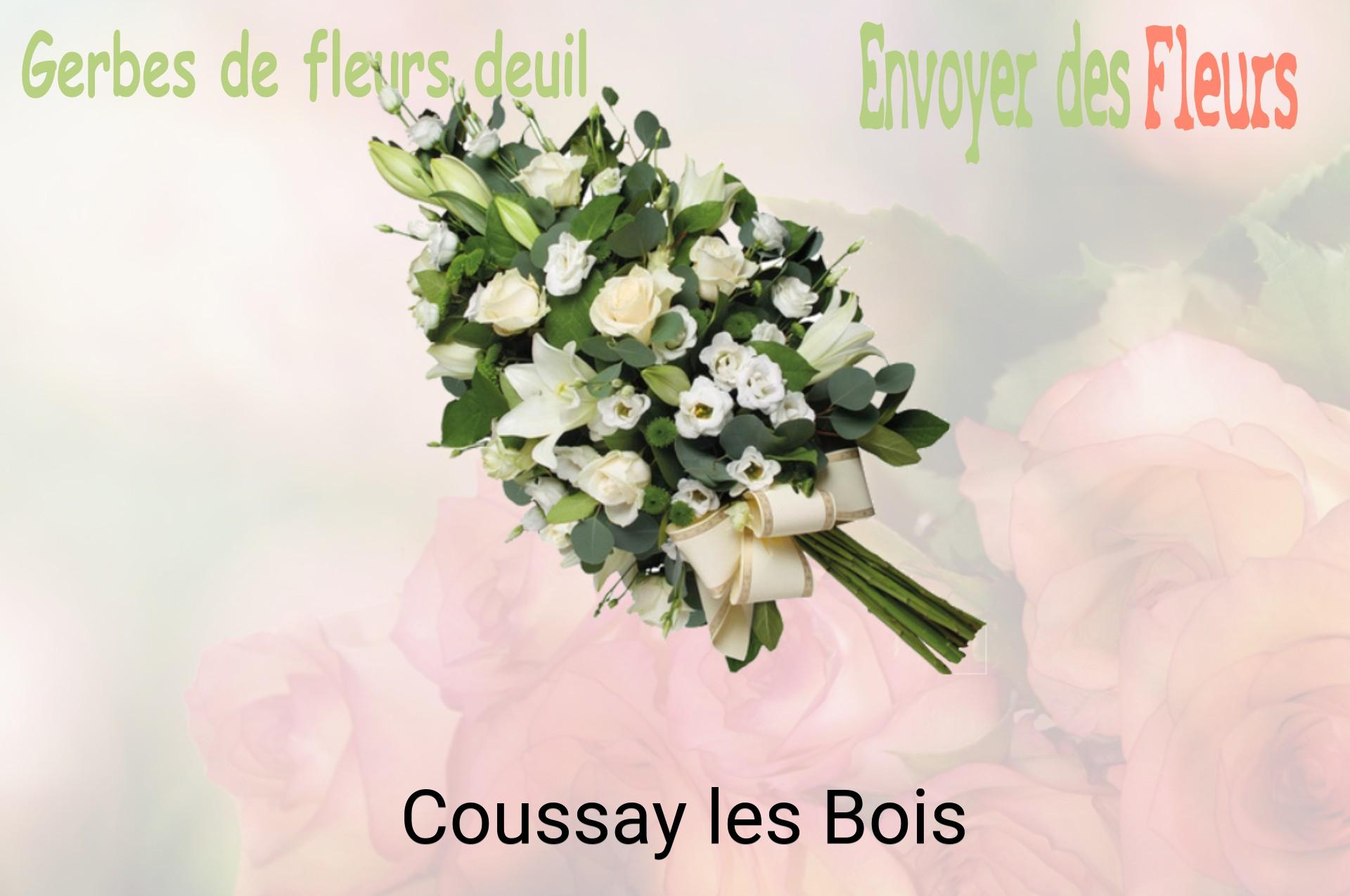 Gerbe de fleurs de deuil livrée à Coussay-les-Bois